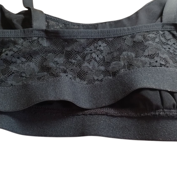 Auden Black Floral Lace Bra Size Large NWT - Picture 3 of 6